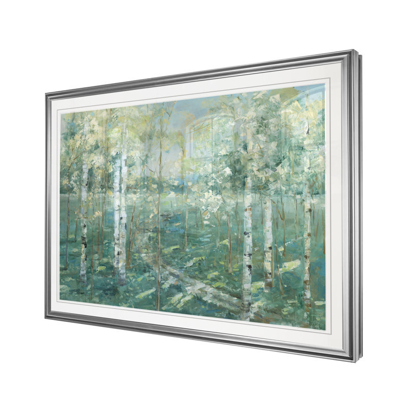 «Meadow Light», reproduction, H 30 po x l 45 po x 1,5 po, Cadre argenté