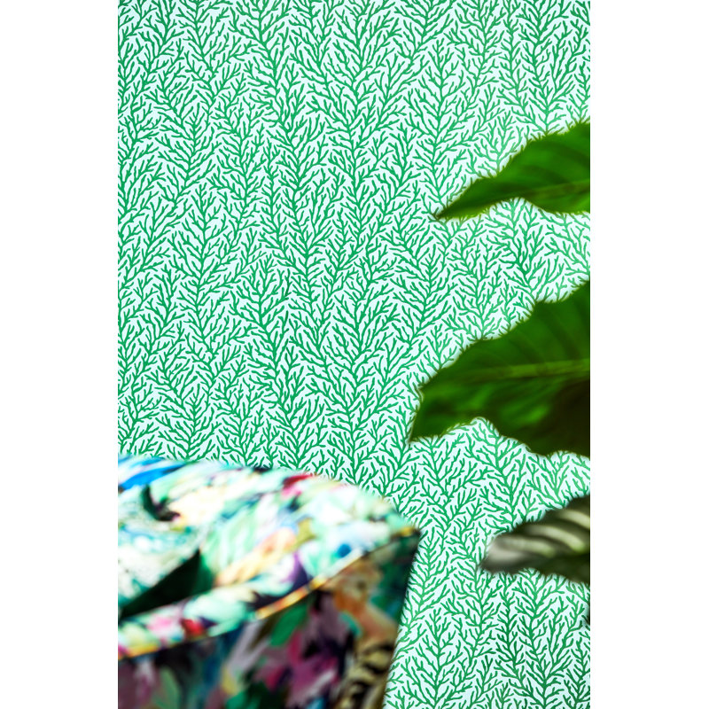 Atoll Wallpaper, Sea Glass/Emerald