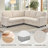 81" L-Shaped Upholstered Chenille Pull Out Sofa Bed Sectional with Underseat Storage & USB Ports-1721420694