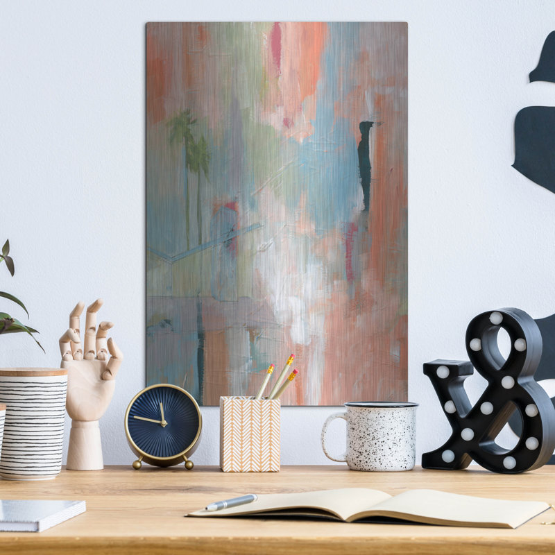 Art mural en métal Winston Porter «Desert Living 2» par Jan Weiss, H 16 po x l 12 po