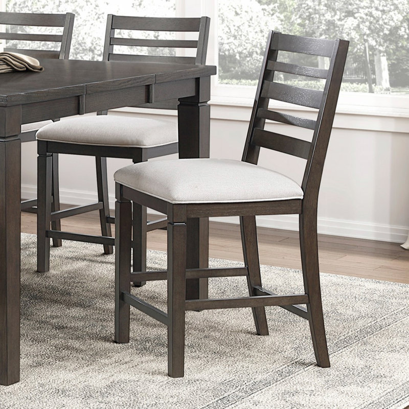 Ensemble de chaises de salle à manger à hauteur de comptoir foncé espresso