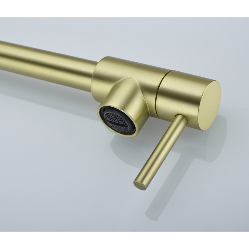 Pot Filler Faucet With Extension - Brass Material, Double Handles, Deliver Smooth Flow, Rust Generate Water, Drip