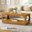 Table basse en bois massif avec rangement pour le salon