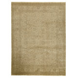 Hand Knotted Wool Area Rug in Gold