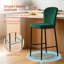 Modern Velvet/Suede Diamond-Tufted Upholstered Bar Stool, Armless Counter Height Stool with Sturdy Metal Legs (Set of 2/4)-1642043361-1642043362
