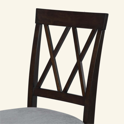 Dining Room Chairs Set of 2, Accent Diner Chairs Upholstered Fabric Side Stylish Kitchen Chairs with Solid Wood Legs and Padded Seat