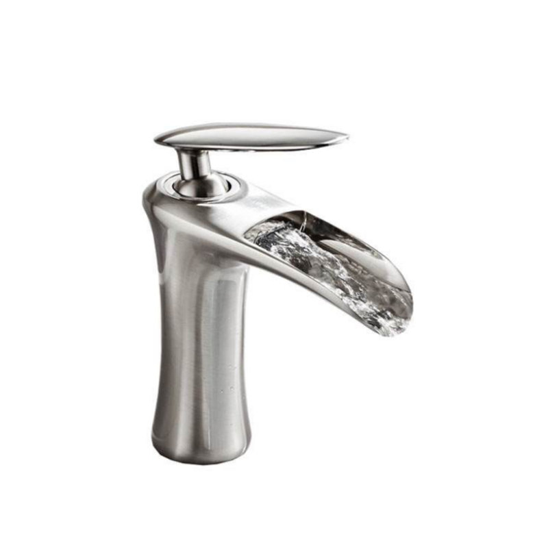 Robinet cascade à un trou avec technologie d'étanchéité DIAMOND ™, Nickel brossé