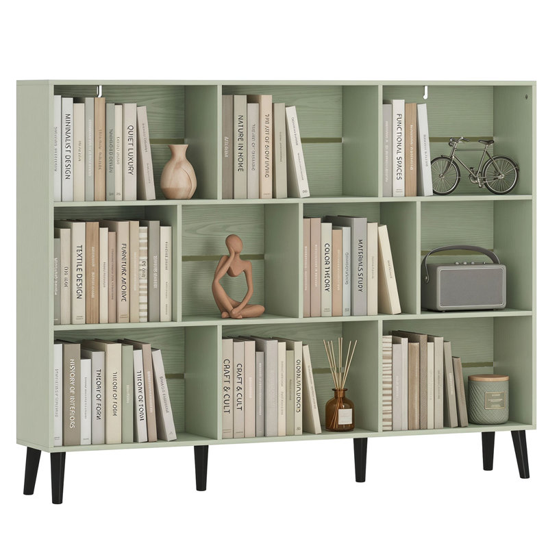 107cm H x 140cm W Bookcase, Light Green