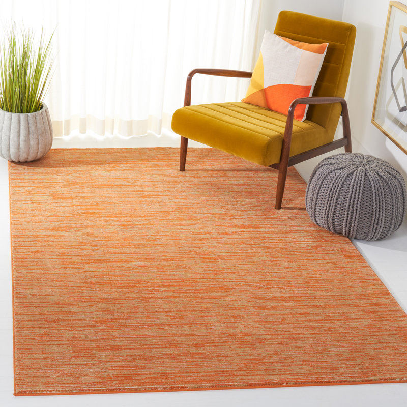 Ahir Performance Solid Color Rug, Rectangle 6' x 9'