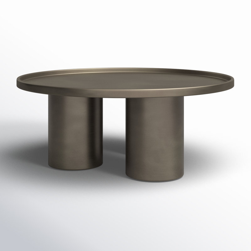 Isthia Single Coffee Table, Industrial Nickel