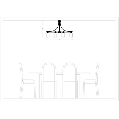 Luminaire suspendu pour îlot à quatre lumières Elmwood Park de Génération Lighting 