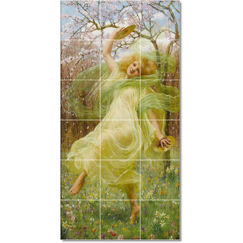 Carreau de céramique décorative 36 po x 72 po 12 po x 12 po, William Savage Cooper W22259