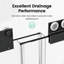 Porte de douche coulissante Smooth Bypass, verre trempé, noir mat, idéale pour les salles de bain modernes