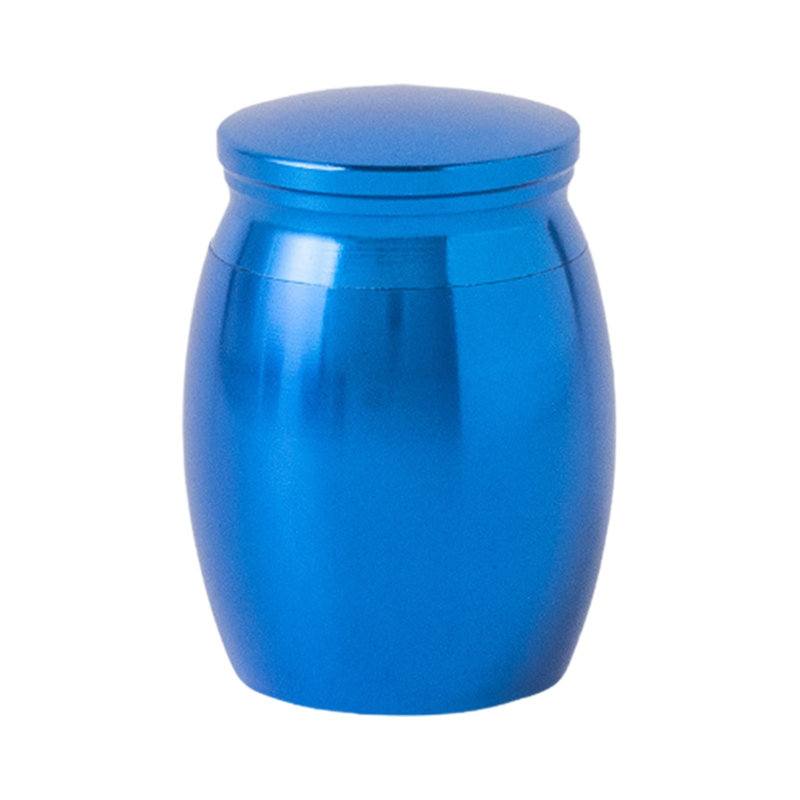 Mini Sealed Pet Cremation Urn, Blue, Blue