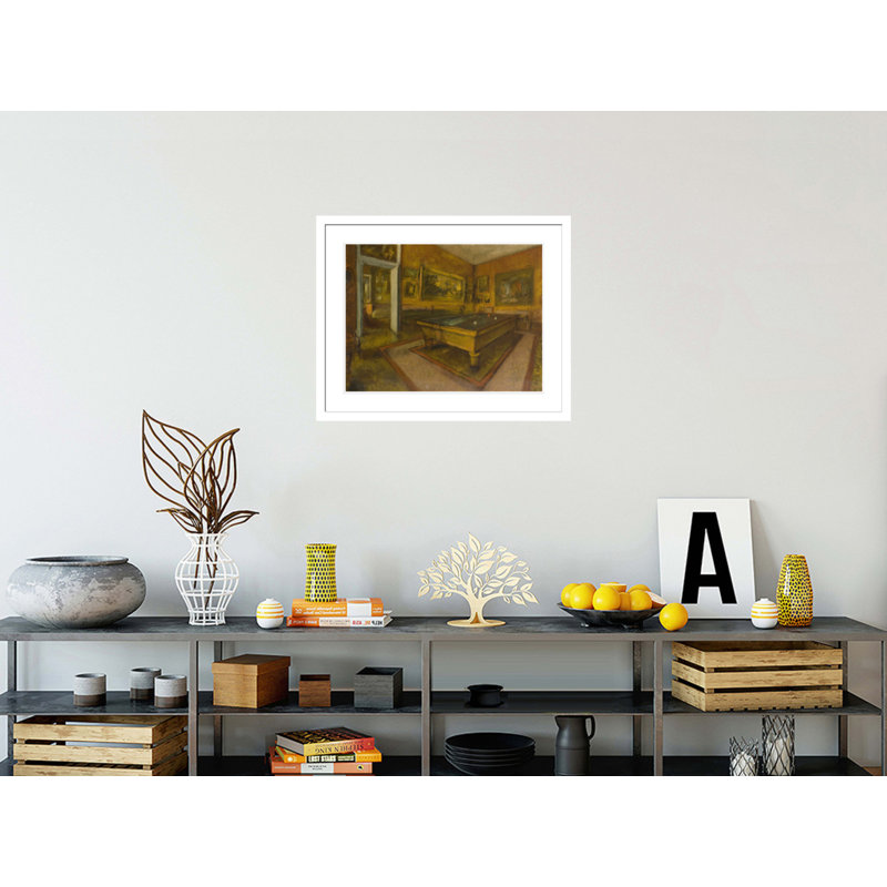 Salle de billard chez Menil-Hubert par Edgar Degas, impression giclée encadrée, H 23,5 po x l 29,15 po