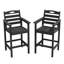 Ensemble de 2 tabourets de bar en PEHD toutes saisons avec chaises Adirondack-959794443