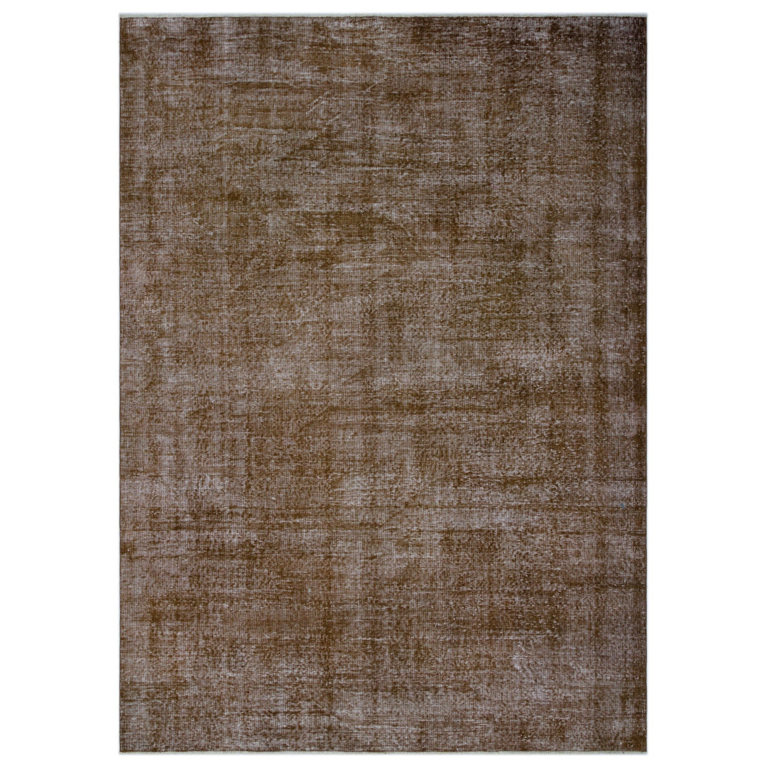 Asbery Brown Vintage Wool Handmade Area Rug