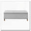 Banc de rangement rectangulaire à fermeture douce avec finition grise