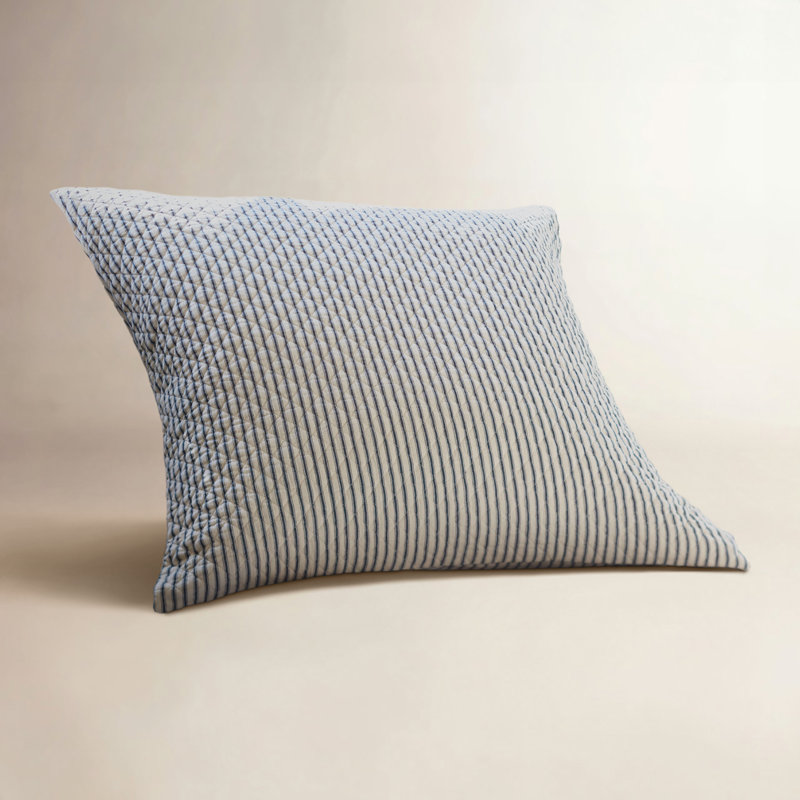 Bergen Cotton Striped Sham Set, Black, King