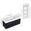 Meuble-lavabo mural 48 po avec lavabo et support de rangement, lavabo en résine à rebords épais, ensemble KD