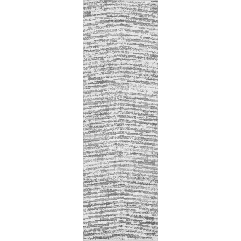 Avelina Abstract Stripes Machine Washable Area Rug, Runner 2'6" x 8'