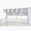 Grand lit mezzanine en bois avec rangement sous le lit avec tiroirs et tablettes Kauslick-2096697801-2096697800