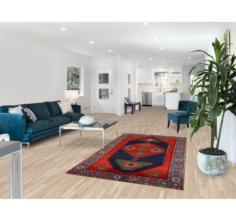 Red Vegetable Dye Kazak Oriental Rug