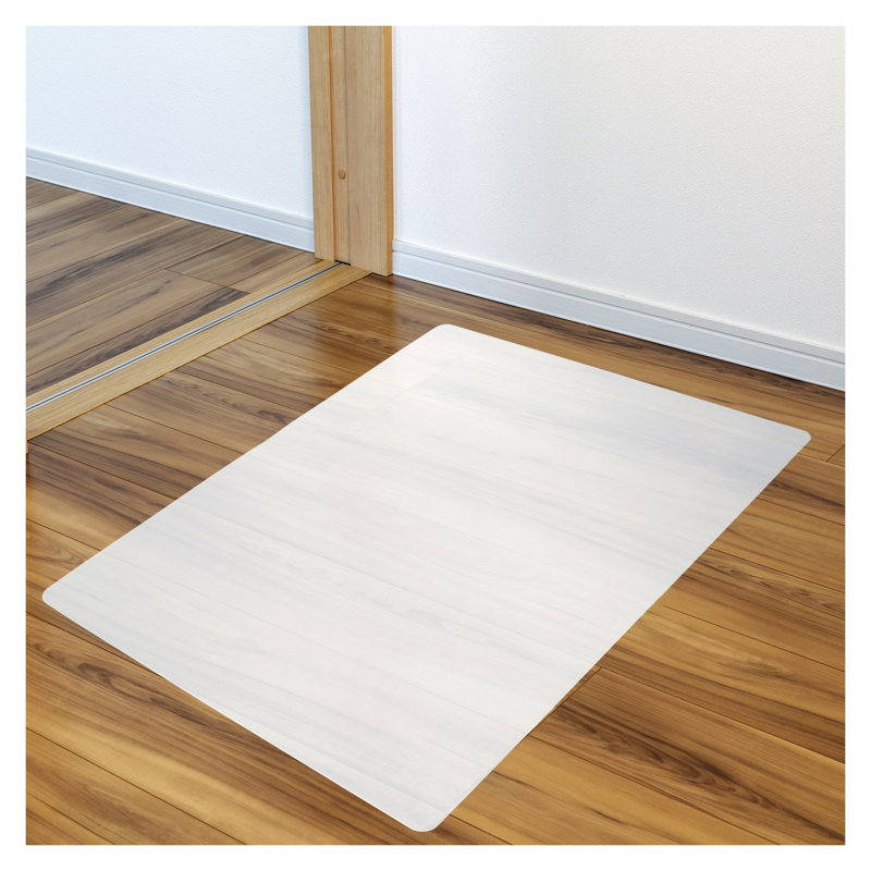 Cleartex Polypropylene Rectangular Anti-Slip Foldable Chair Mat for Hard Floors - 36" x 48", 36" x 48"