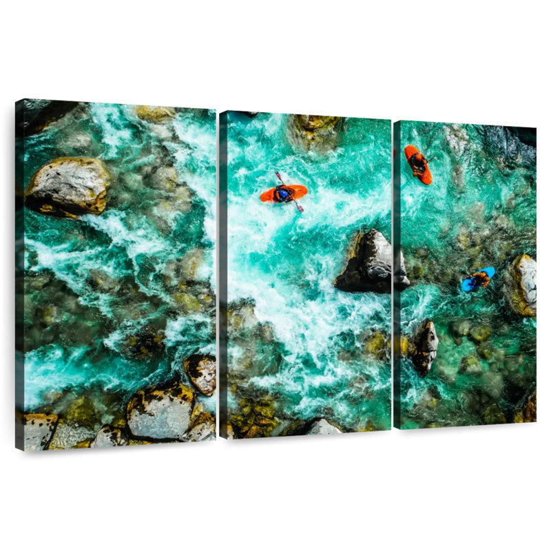 Kayak sur la rivière Sirci Soca, H 20 po x l 33 po
