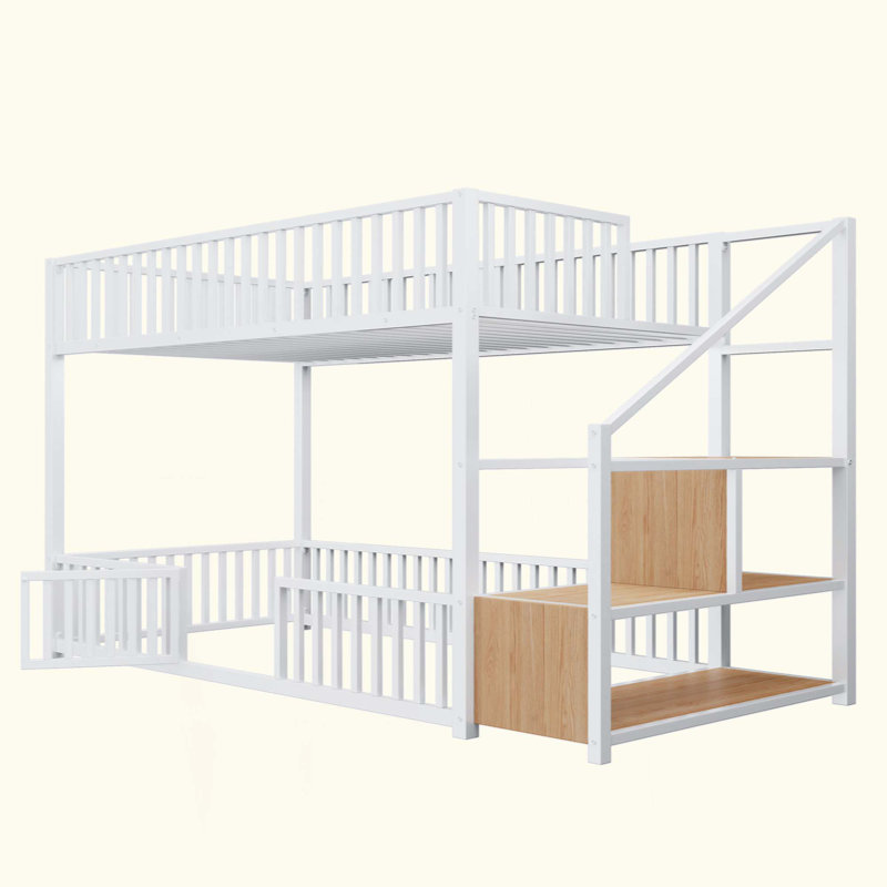 bunk bed with storage ladder, Black