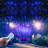 White & Blue LED Star Backdrop
