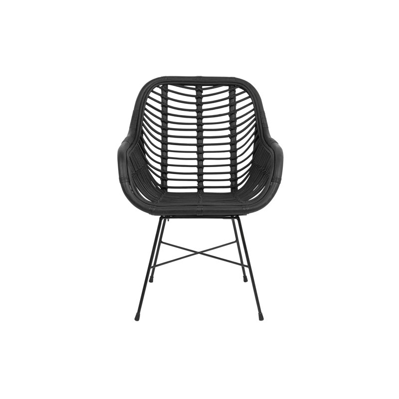 Mcnally 40cm H Windsor Back Armchair, Black