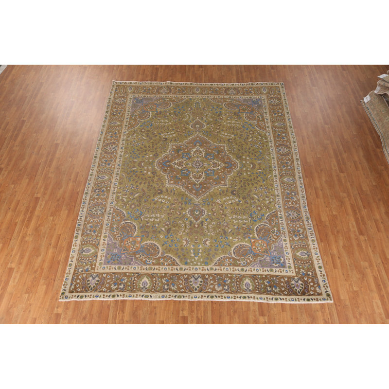 Tapis traditionnel vert 10 x 13