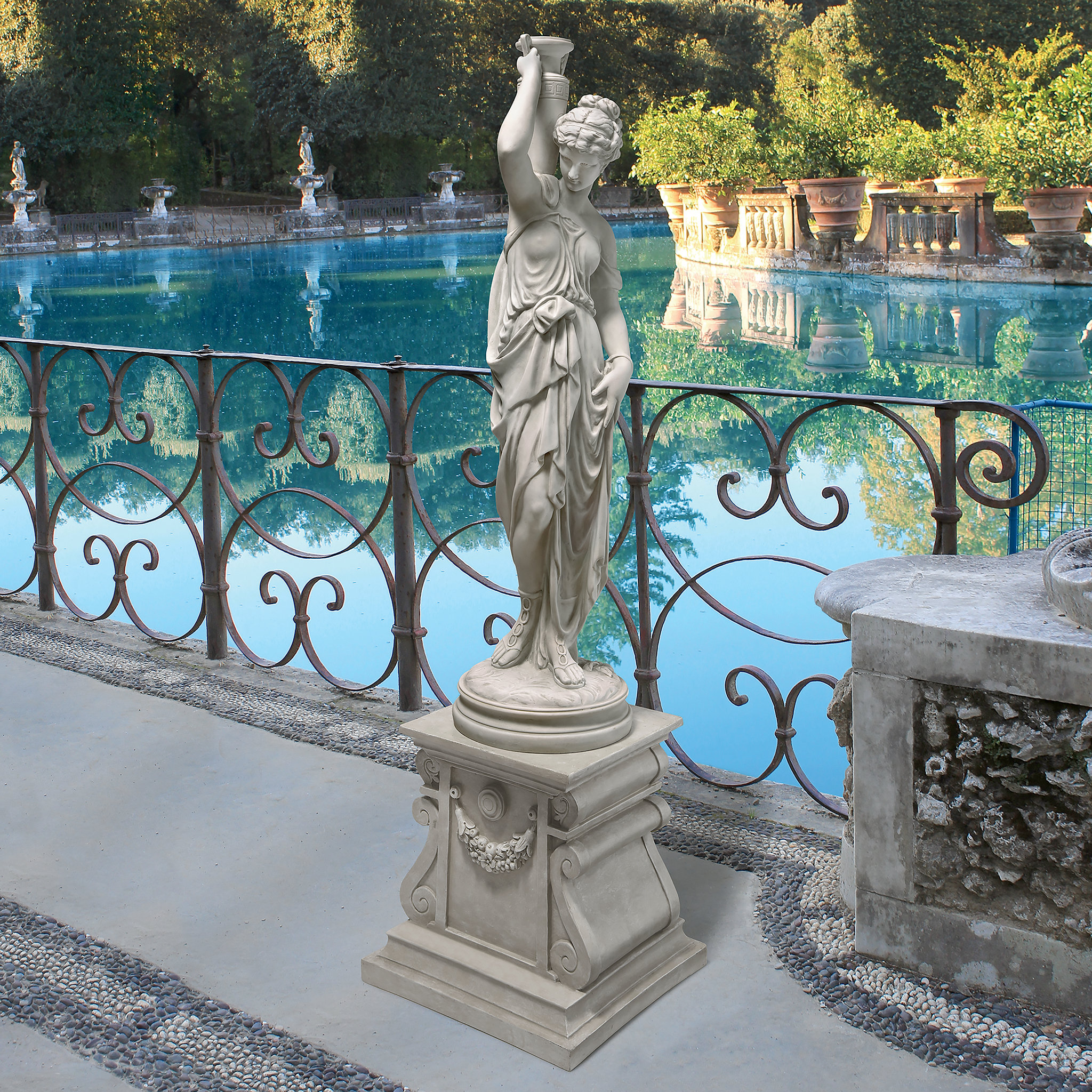 Design Toscano Dione, The Divine Water Goddess Garden Statue & Reviews ...