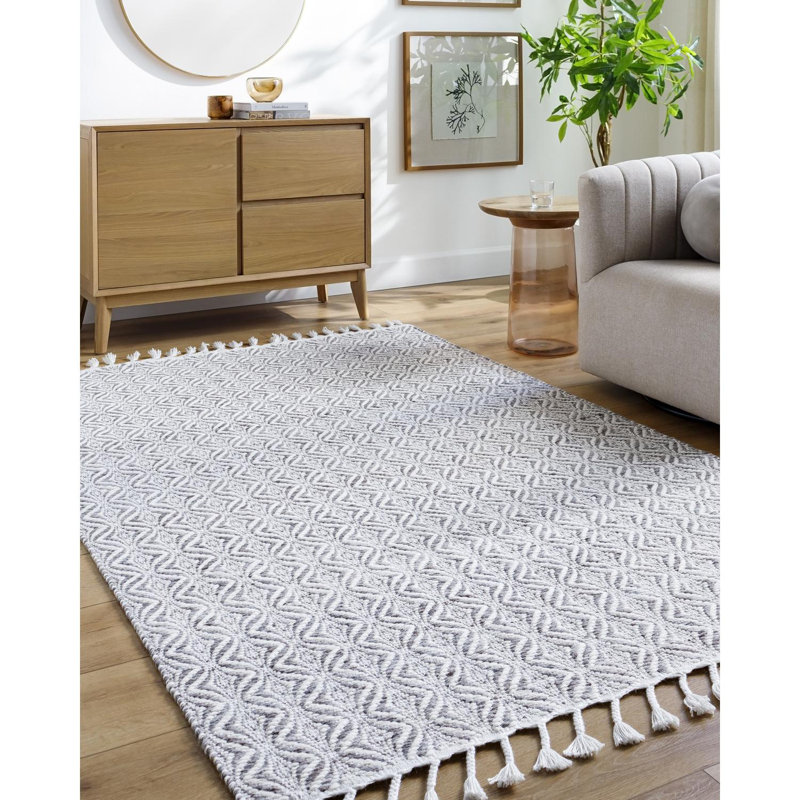 Tapis tissé à la main Bhaktivinod, Tapis de couloir 2 pi 6 po x 8 pi