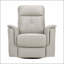 Fauteuil coulissant inclinable et pivotant en cuir argenté pour confort et style modernes-124698686
