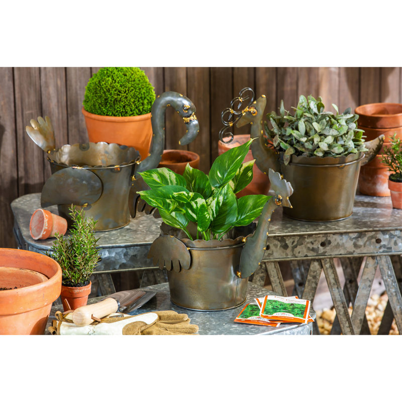 Metal Statue Planter