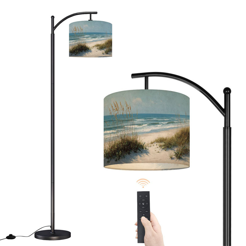 Lampe sur pied à arc avec abat-jour réglable Seaside