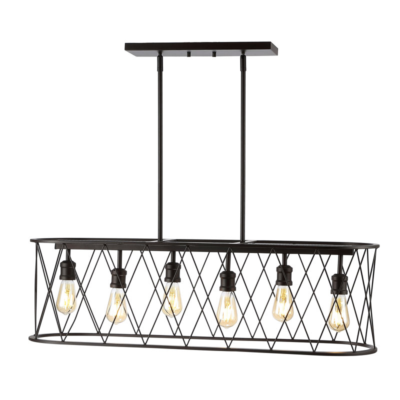 Wakeham 6 - Light Oil Rubbed Bronze Kitchen Island Pendant