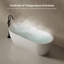 Baignoire de trempage blanche autoportante 67 "x 29,5" avec trop-plein et bonde escamotable pour salle de bain MonBlari-120904048
