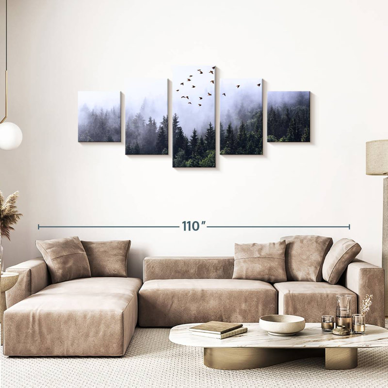 'Calming Forestscape, 36" H x 80" W
