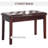 Duet- Keyboard Bench With Faux Leather Cushion And Robust Wooden Frame In Brown Piano Upholstery Base For Duets