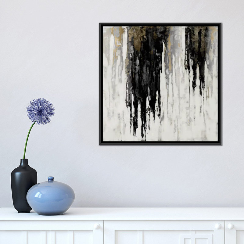 «Neutral Space I», reproduction d'art sur toile tendue, H 18 po x l 18 po x P 1,5 po, Toile encadrée noire, Pas de tapis