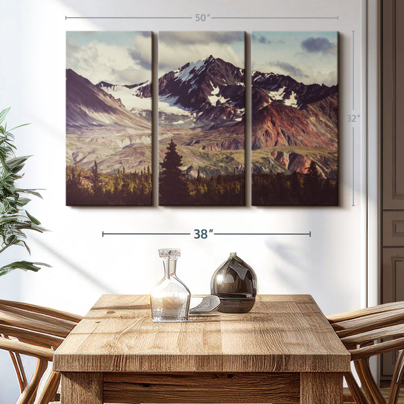 «Alaskan Mountains» sur toile, H 50 po x l 32 po