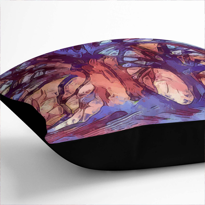 Square Throw Cushion, 40cm H x 40cm W x 15cm D, Black