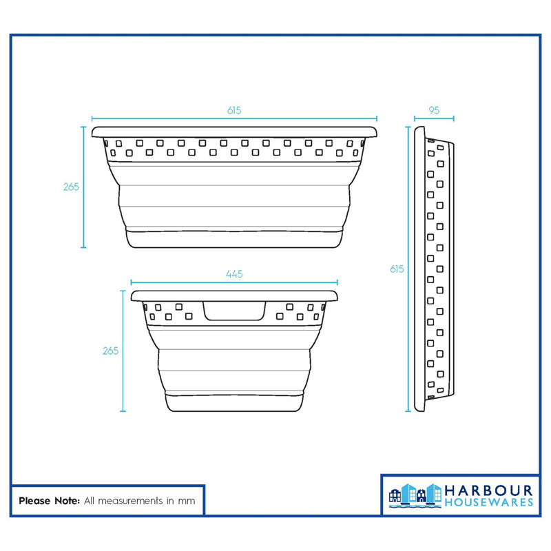 Harbour Housewares Collapsible Laundry Basket - 42 Litre