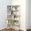 Bibliothèque en forme de L peu encombrante, bois aggloméré, design moderne pour le bureau à domicile