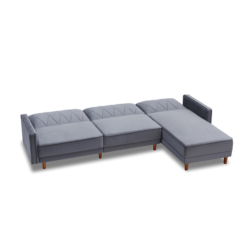 Bartsch Upholstered Sectional, Quartz Velvet