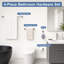 Ensemble 4 pièces d'accessoires de salle de bain en acier inoxydable nickel brossé Topcraft