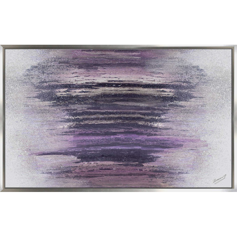 «Purple Woods», reproduction de peinture à l'acrylique encadrée, H 31,5 po x l 51,5 po x P 2 po